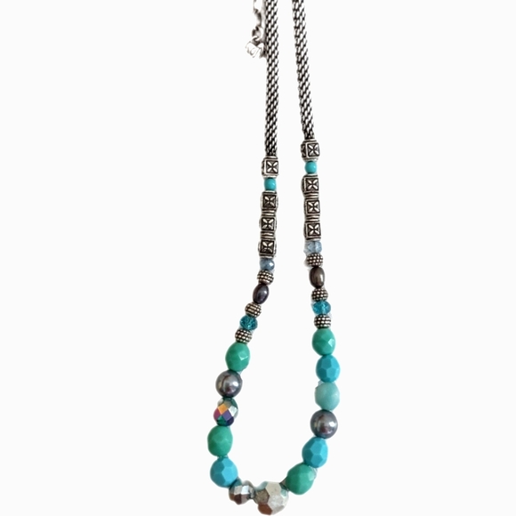 Brighton Soho Howlite Beaded Short Necklace  Like New - Picture 13 of 13